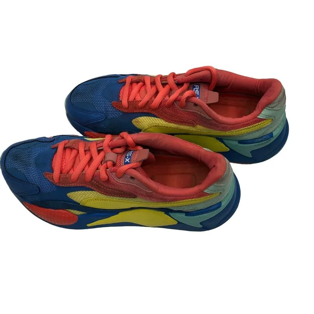 Puma RS-X3 Puzzle Palace Blue 372357-10 Orange/Blue/Yellow SIZE 7C‎